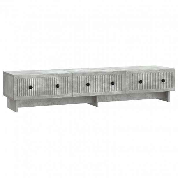 vidaXL Televizní skříň 147 x 34,5 x 30 cm Betonově šedá