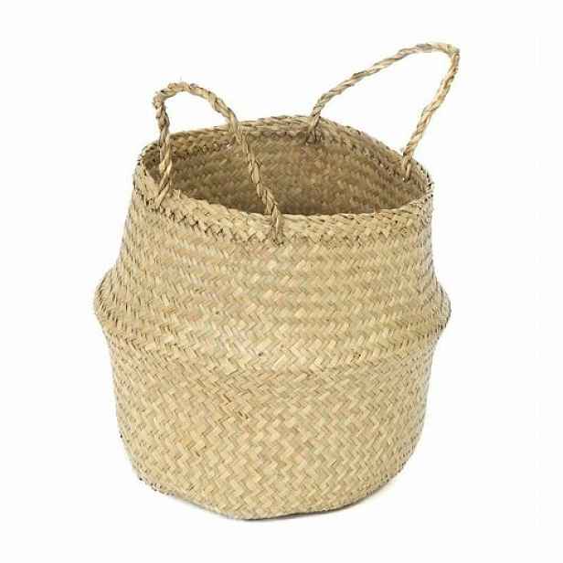 Světlý úložný košík z mořské trávy Compactor, ⌀ 27 cm