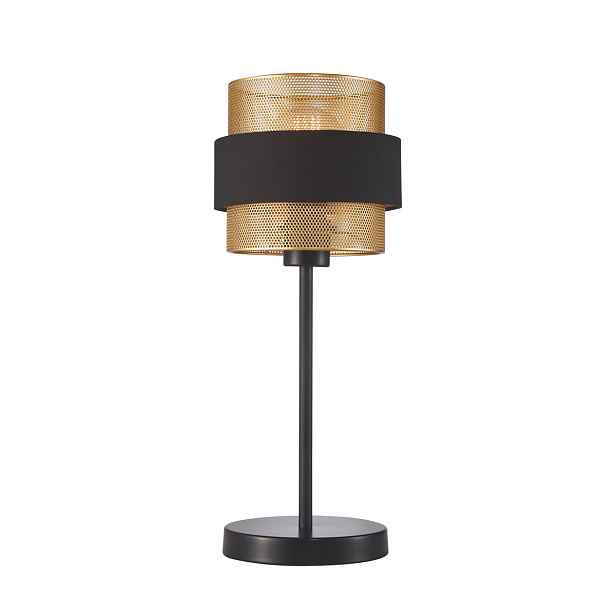 Dekorativní stolní lampa černá zlatá do obývacího pokoje a ložnice 44 cm Italux