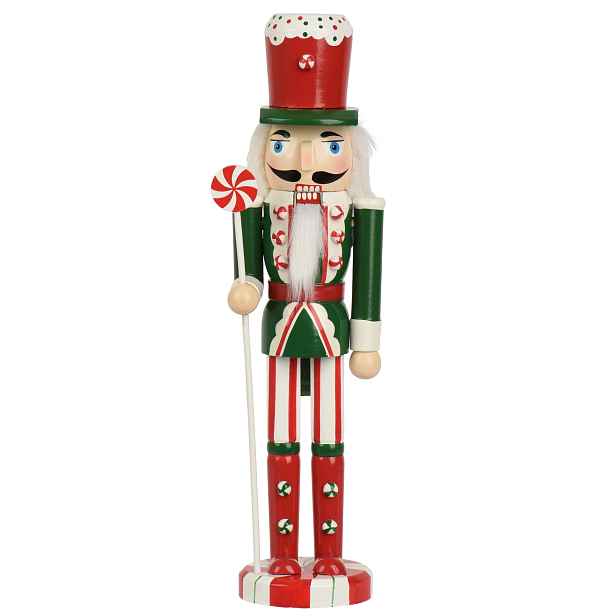 Dřevěná vánoční figurka louskáček červená 76 cm 1 Ks
