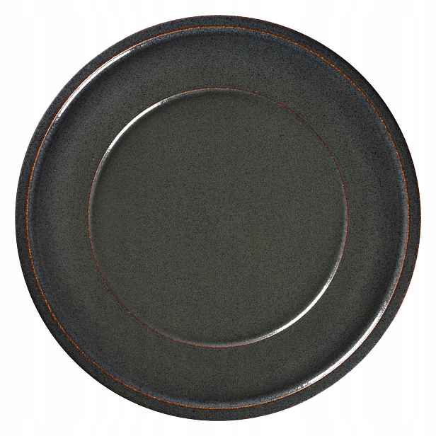 Porcelánový Rak Stone Plochý talíř, průměr 28 cm, vulkanický