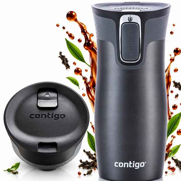 Termohrnek Contigo West Loop 2.0 Nepropustný do auta Grafit 470ml