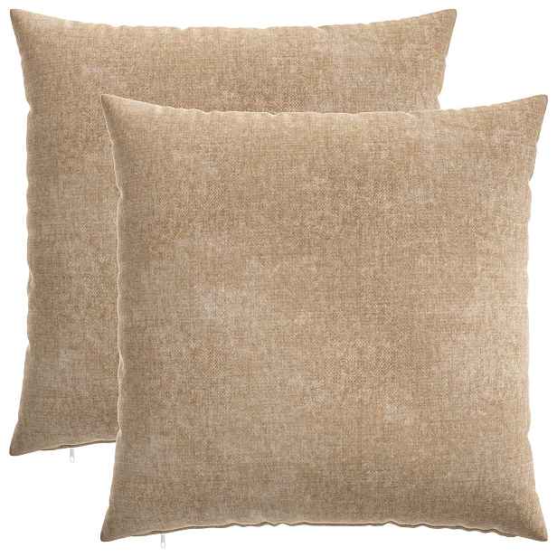 vidaXL Povlak na polštář 2 ks HEERLEN Taupe 65 x 65 cm