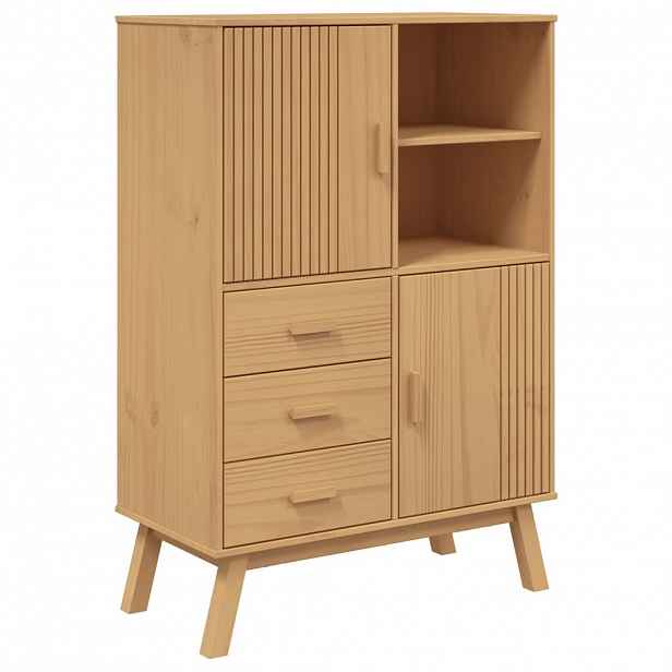 vidaXL Skříň OLDEN hnědá 85 x 43 x 125 cm masivní borové dřevo