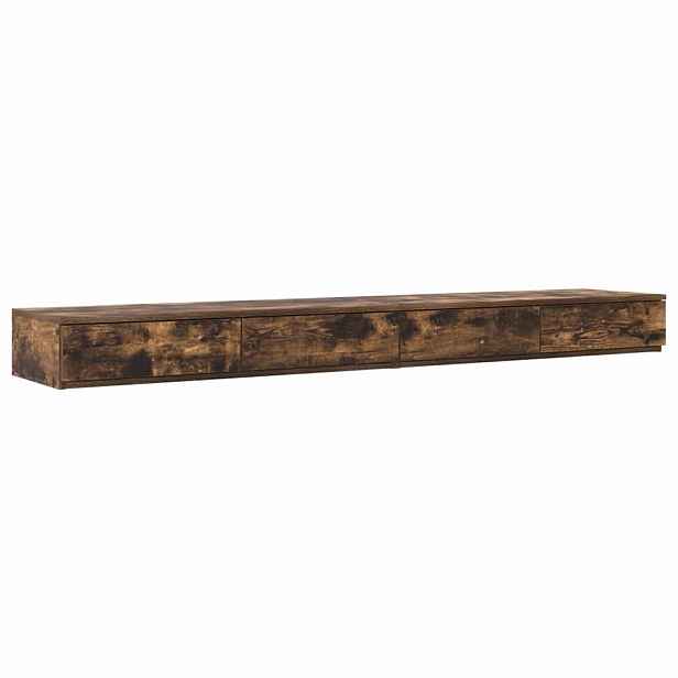 vidaXL Zásuvky pod postel se zásuvkou Kouřový dub 180 x 36,5 x 16,5 cm