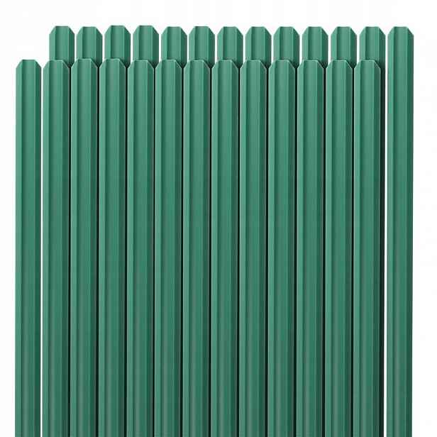 26x Pvc vertikální plotová lišta, tuhá zeleň 1,2 m, kryt plotu