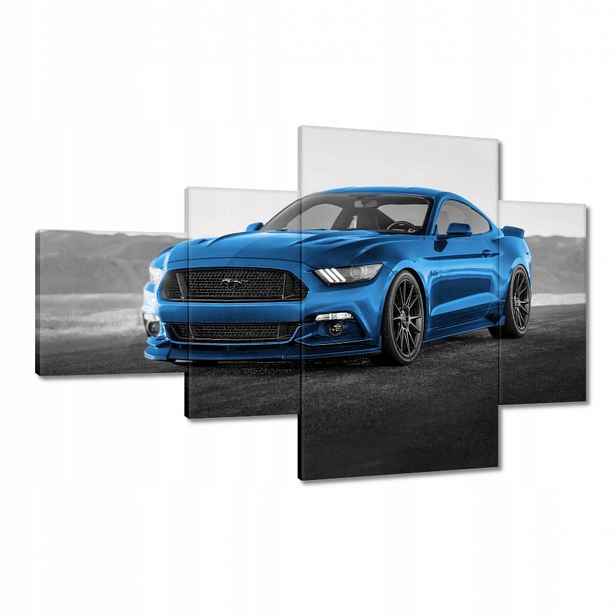 Obrazy 130x80 Modrý Ford Mustang
