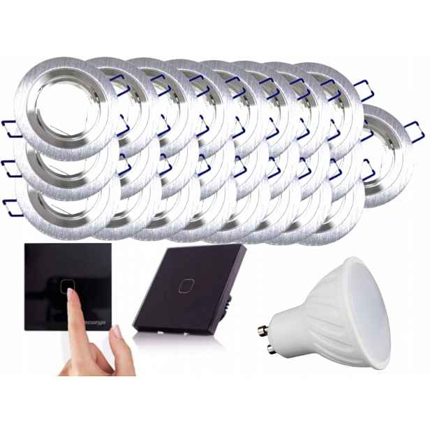 Sada Halogenová Led objímka 25x Vypínač Žárovky
