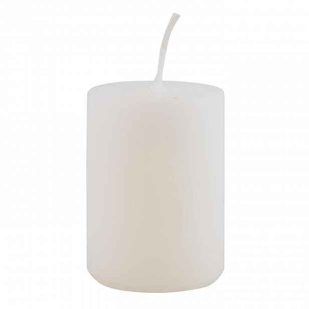 IB Laursen Bílá sloupová svíčka WHITE 6cm