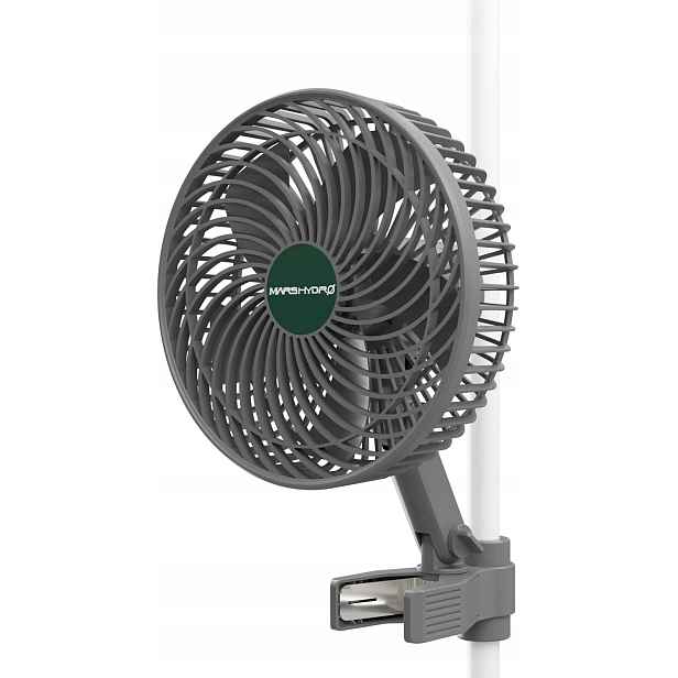 Marshydro Pěstební Ventilátor Ventilátor Clip On 10 rychlostních stupňů Oscilace Tichý