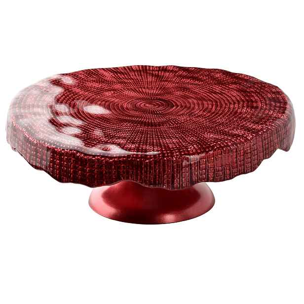 Mondex Skleněný podnos REDD 28x8,5 cm červený