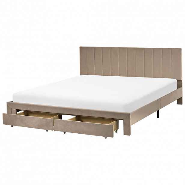 Beliani POSTEL 180/200 cm Taupe Lonzac