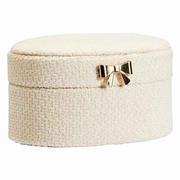 HowHomely Šperkovnice Kema 12 cm bílá/zlatá