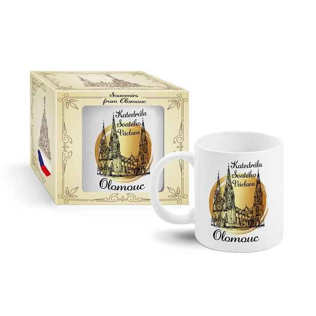 hrnek 300ml, OLOMOUC KATEDRÁLA SV. VÁCLAVA, DB, keramika