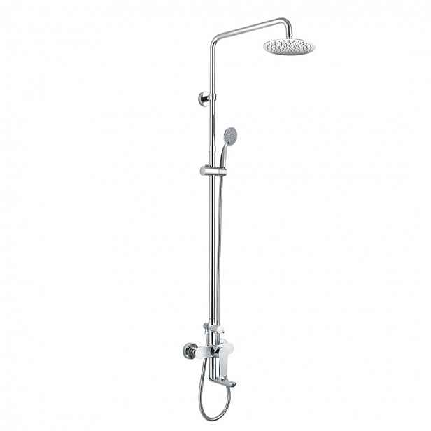 Mereo Dita - Sprchový set s vanovou baterií, průměr 20 cm, 3 proudy, chrom CBE60101SCD