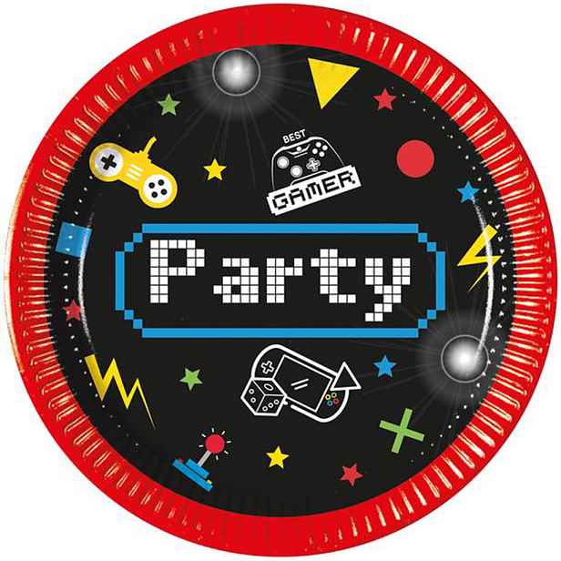 PROCOS Papírový talíř 20cm gamer 8ks