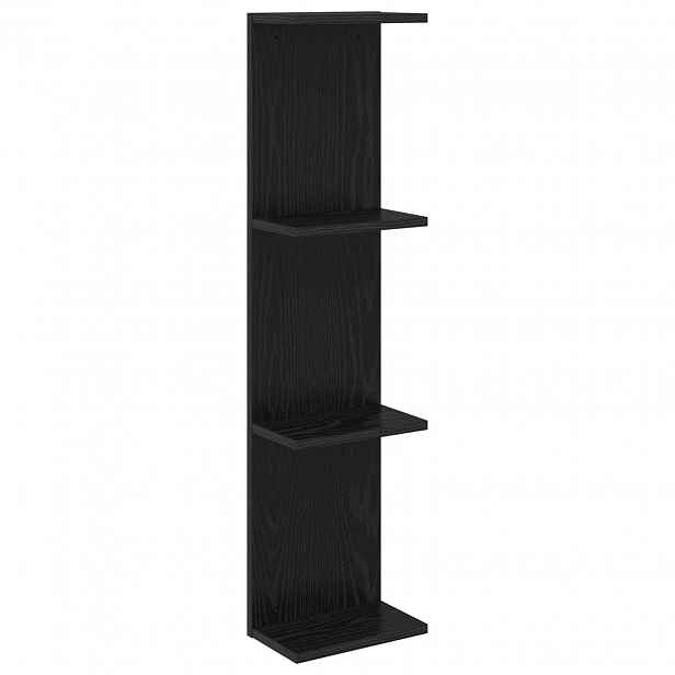 vidaXL Nástěnná polička Černý dub 25 x 15 x 100 cm Kompozitní dřevo