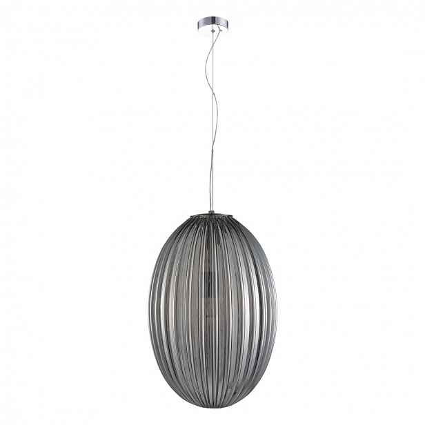 Závěsná lampa Braga Černé skleněné stínítko 1xE27 30x160 cm Stropní Svítidlo Dům