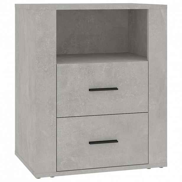 vidaXL Noční stolek betonově šedý 50x36x60 cm kompozitní dřevo