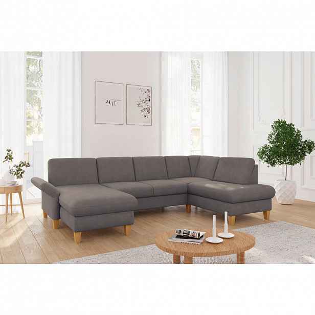 Sit & More SEDACÍ SOUPRAVA, textil, jílová barva