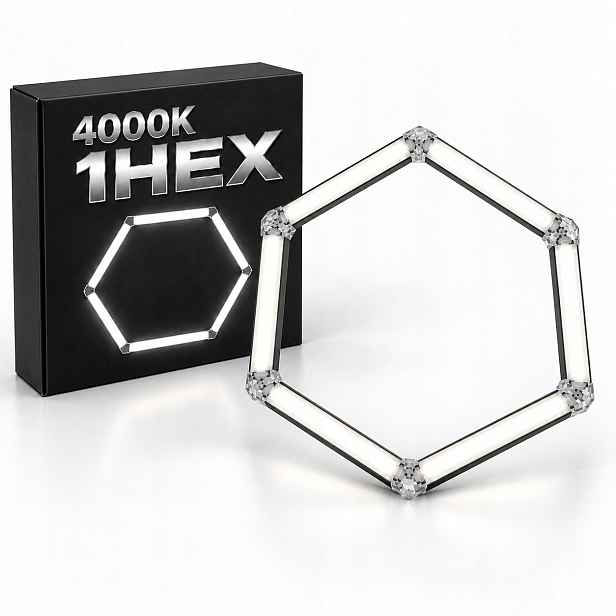 Panel hexagon Led černý 4000K auto studio HEX1 42W 92x79 Cm