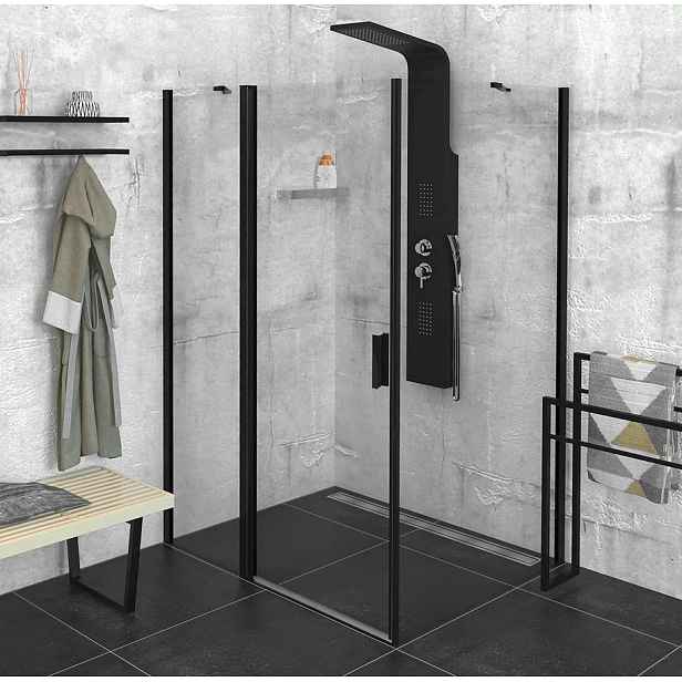Polysan ZOOM BLACK obdélníkový sprchový kout 1400x1000mm L/P varianta