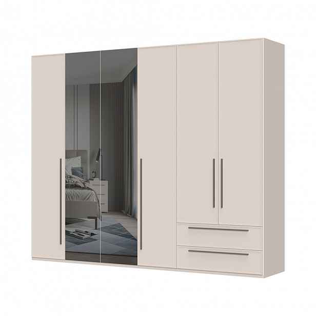Sestava skříní  se zrcadly OPERA - P62-2OG/OP - Cashmere lak mat
