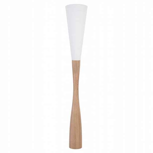 Stojací Led Lampa S Dřevěným Stínidlem, Dub