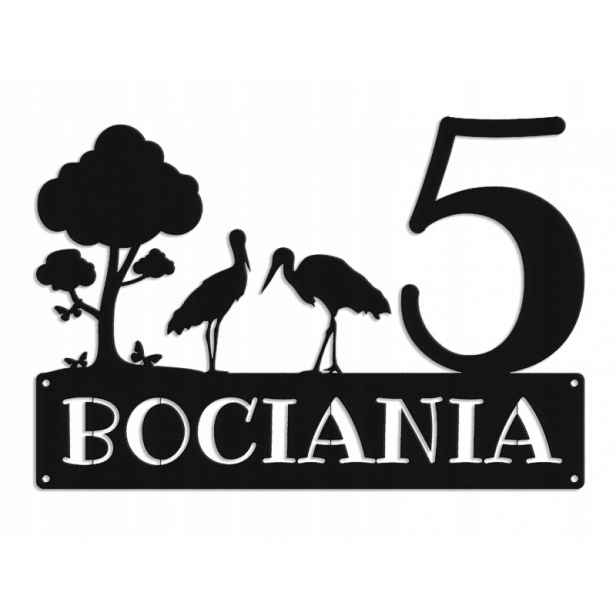 Číslo Na Dům 80 cm Tabule Adresa Ocel 2 mm ul. Bociania