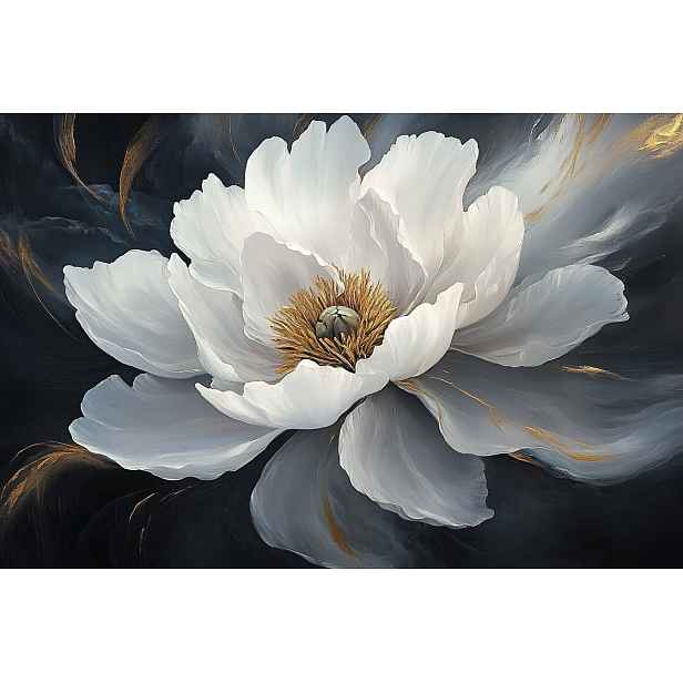 Fototapeta Flizelina Velký Bílý Květ Pivoňka Peonia Glamour 312x219 130g