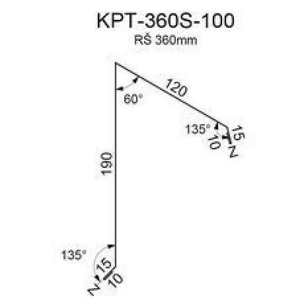 Ukončení pultové střechy RS360S-60 SP25 RAL7035 0,50mm 2bm