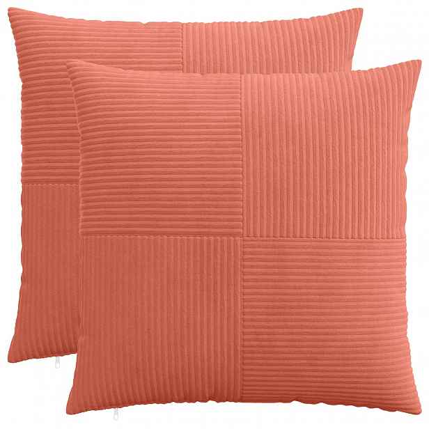 vidaXL Povlak na polštář 2 pcs ALMELO Červená oranžová 55 x 55 cm