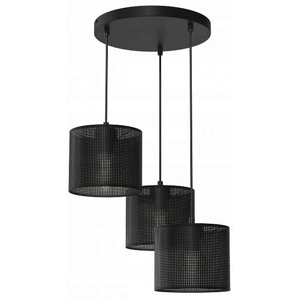 Závěsná lampa stropní svítidlo Loft Shade černé stínidlo 3xE27 moderní do obývacího pokoje