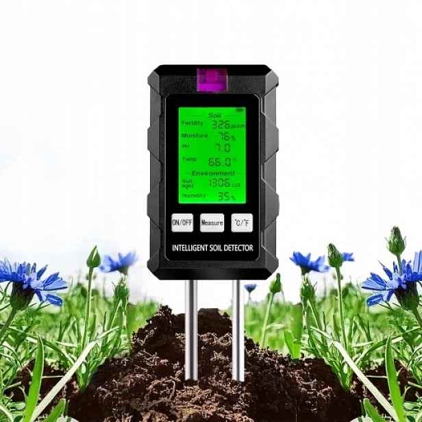 Kwasometr Půdy Tester substrátu Ph země Měřič teplota vlhkost 6v1