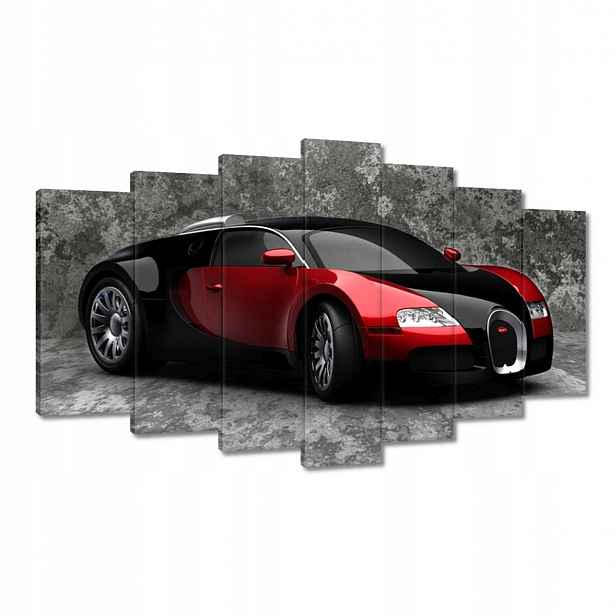 Obrazy 140x80 Bugatti Veyron Červená