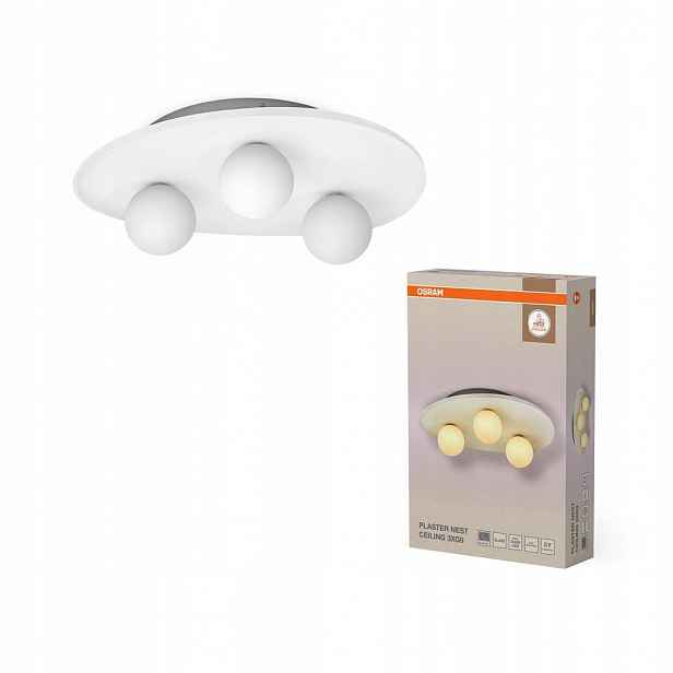 Stropní nástěnné svítidlo 3x G9 Dekorativní bílá dekorace Osram