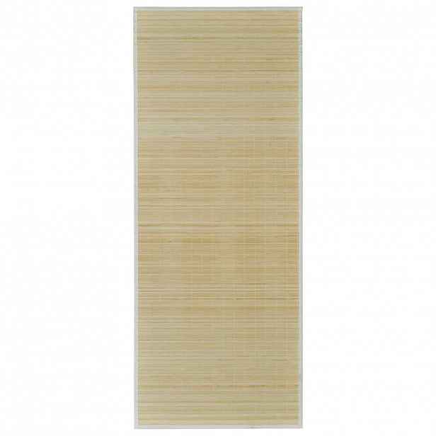 vidaXL Obdélníková přirozeně zbarvená bambusová rohož / koberec 80 x 200 cm