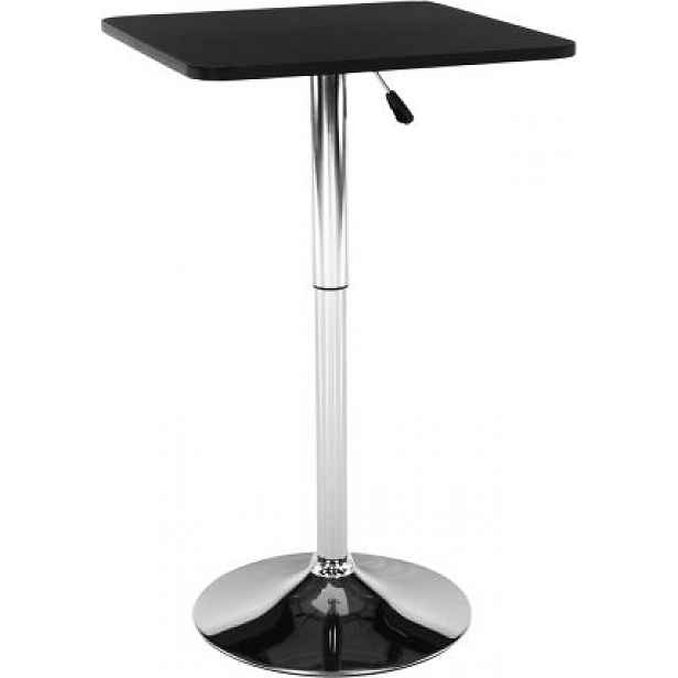 Barový stůl s nastavitelnou výškou, černá