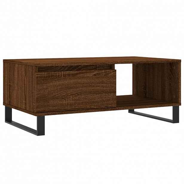 vidaXL Konferenční stolek hnědý dub 90 x 50 x 36,5 cm kompozitní dřevo