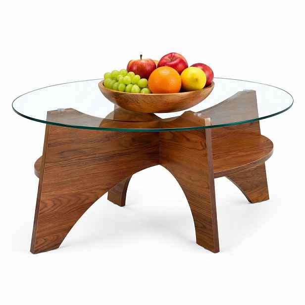 STILVORA KONFERENČNÍ STŮL oválný v barvě ořechu s dekorem dřeva do jídelny a obýváku 104,9x60x35,6 cm