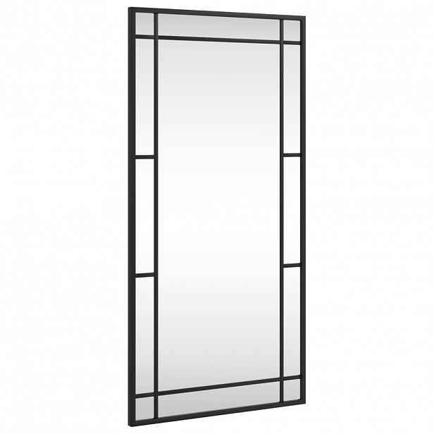 vidaXL Nástěnné zrcadlo černé 40 x 80 cm obdélník železo