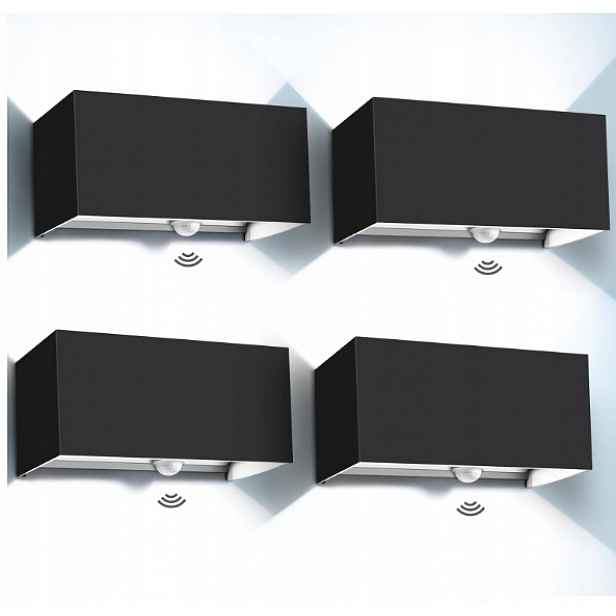 4 x nástěnné svítidlo černé, OS862D Kingwen Led 20 W