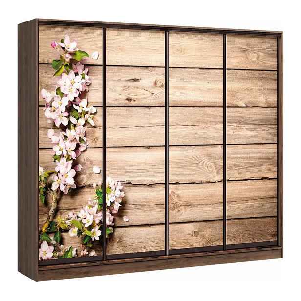 Casarredo Šatní skříň s posuv. dveřmi 280 RYCHER - ořech Macadamia/folie