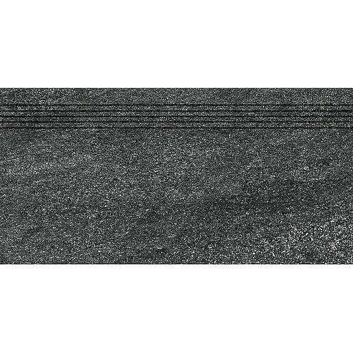 Schodovka Rako Quarzit černá 30x60 cm mat DCVSE739.1