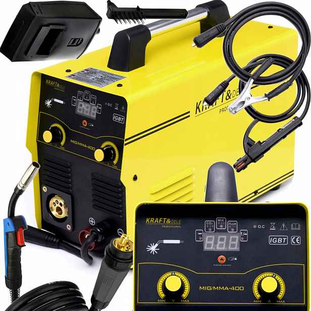 Svařovač Migomat Mig Mag Tig Mma Flux 4v1 Regulace 40-400A LCD 1,6-4mm