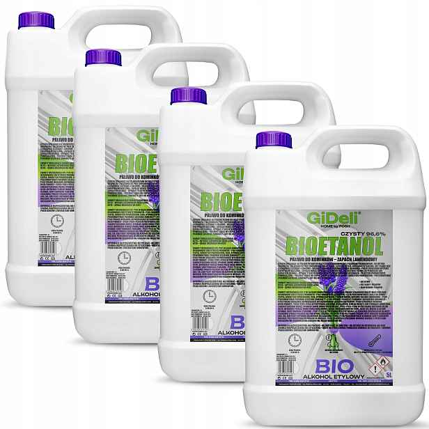 Bioetanol do krbu 4 x 5 l, vůně levandule, biopalivo