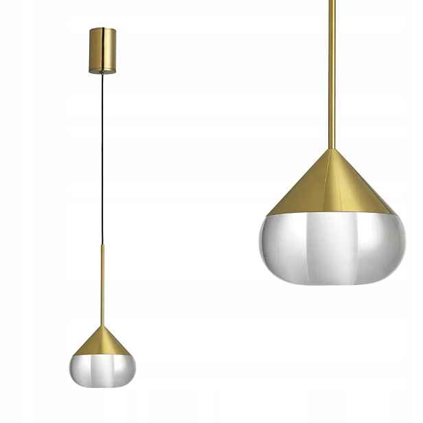 Moderní závěsná lampa Suza 6W Led zlatá IP44 Yaskr