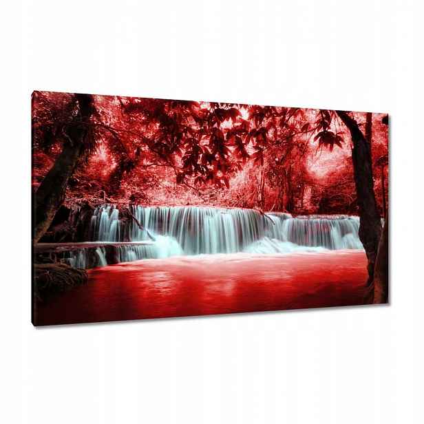 Obrazy 120x70 Červený vodopád Kaskáda