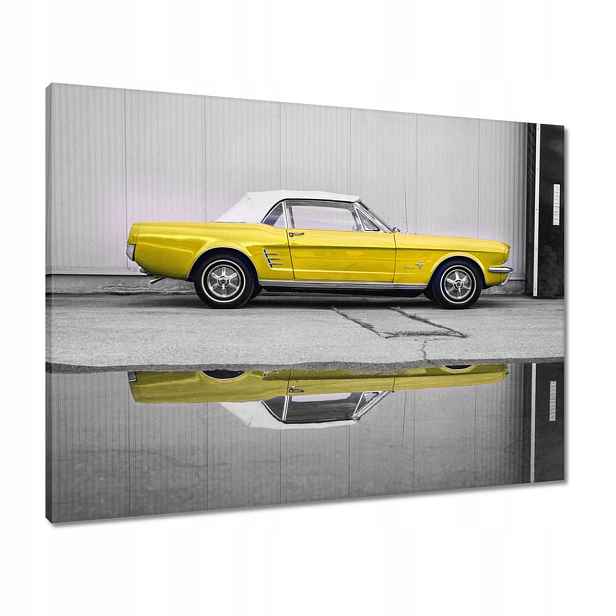 Obrazy 80x60 Žlutý Ford Mustang Usa