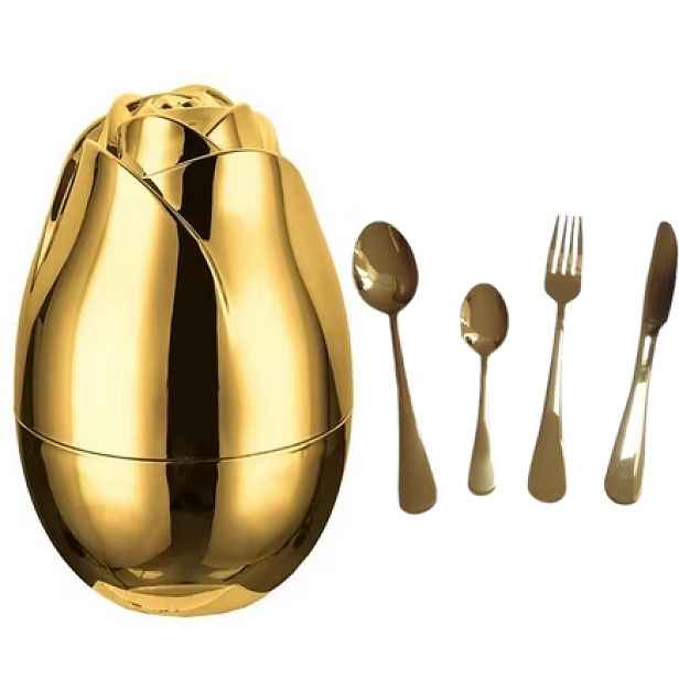 Sada příborů Mood egg zlaté vajíčko 24 ks